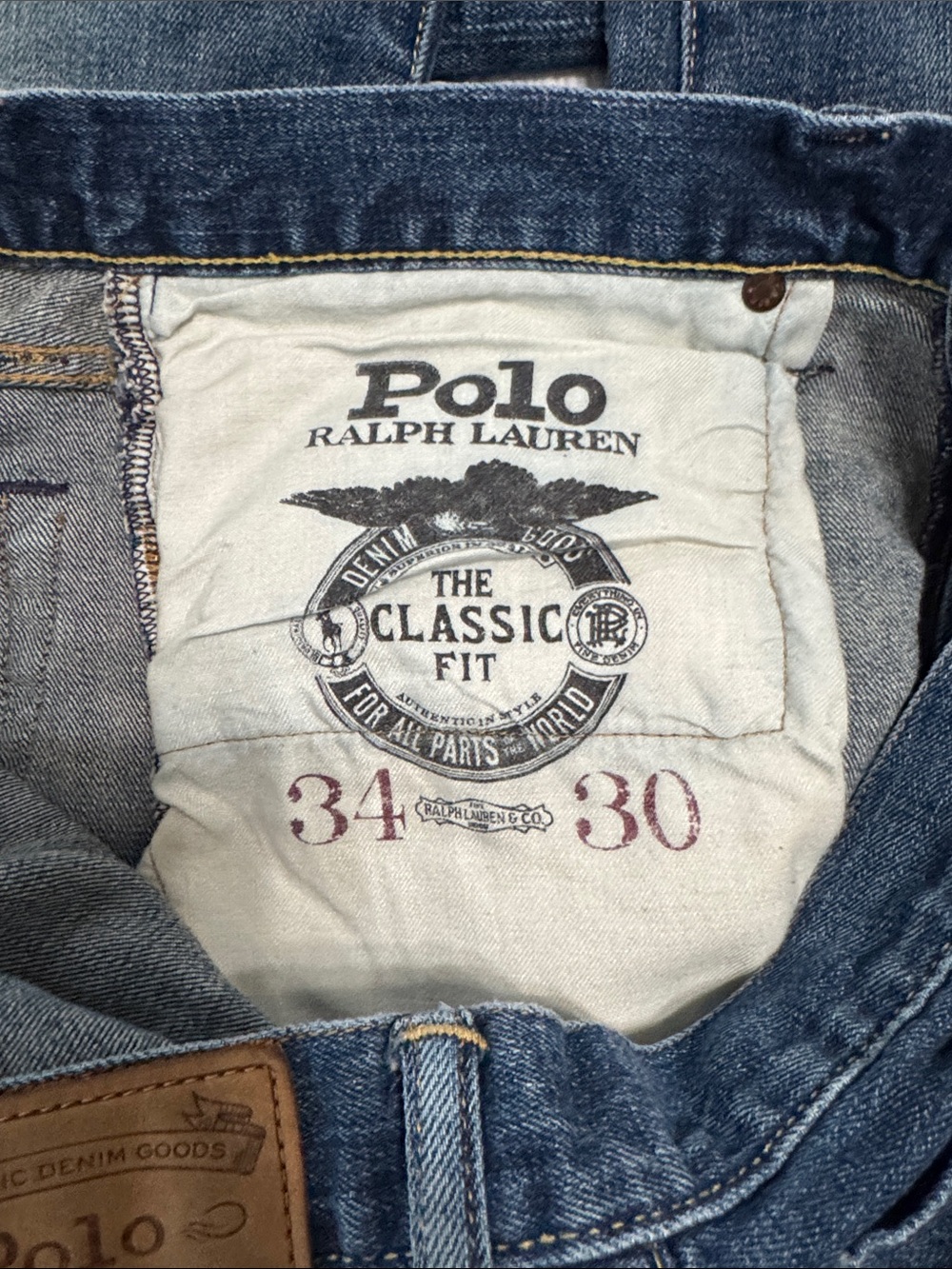 Polo by Ralph Lauren Men’s Medium Blue Straight-Leg Jeans 34x30 - Picture 7 of 8